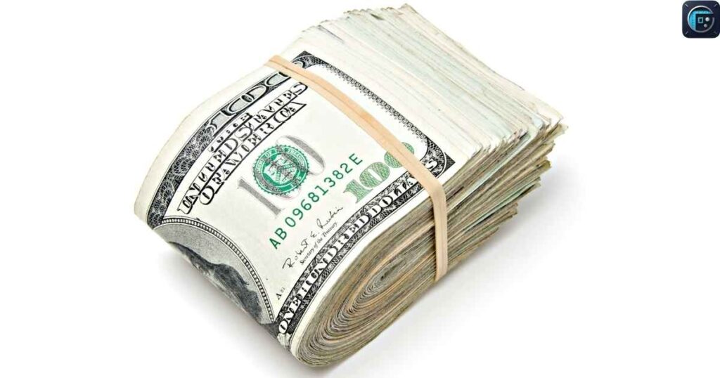 Folded US Dollar Bill
