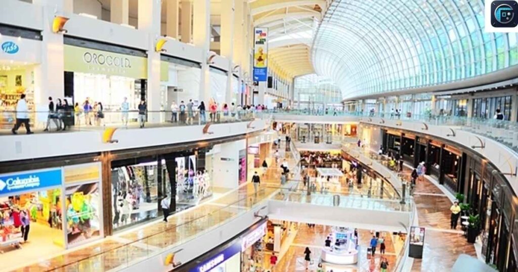 One Side of a Large Shopping Mall