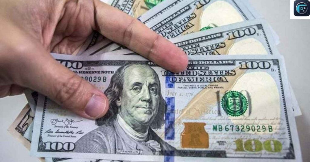 Two US Dollar Bills (End to End)
