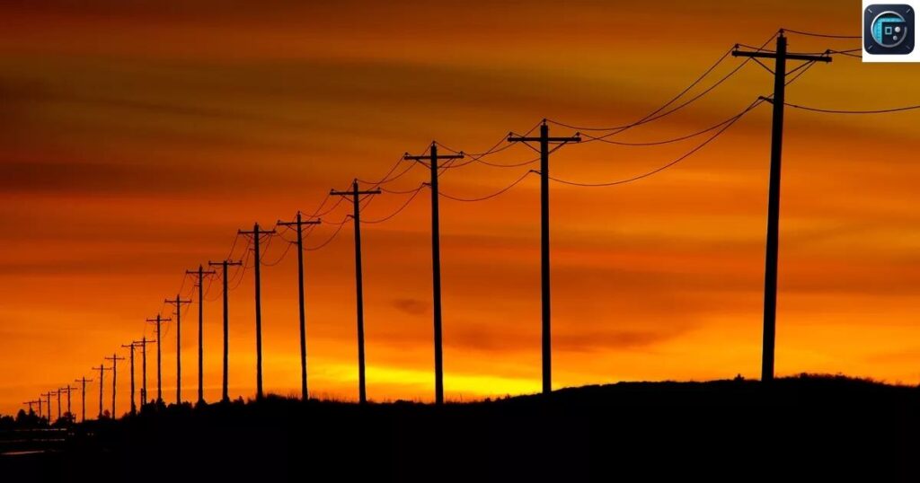 A Telephone Pole Stacked on Top of Each Other
