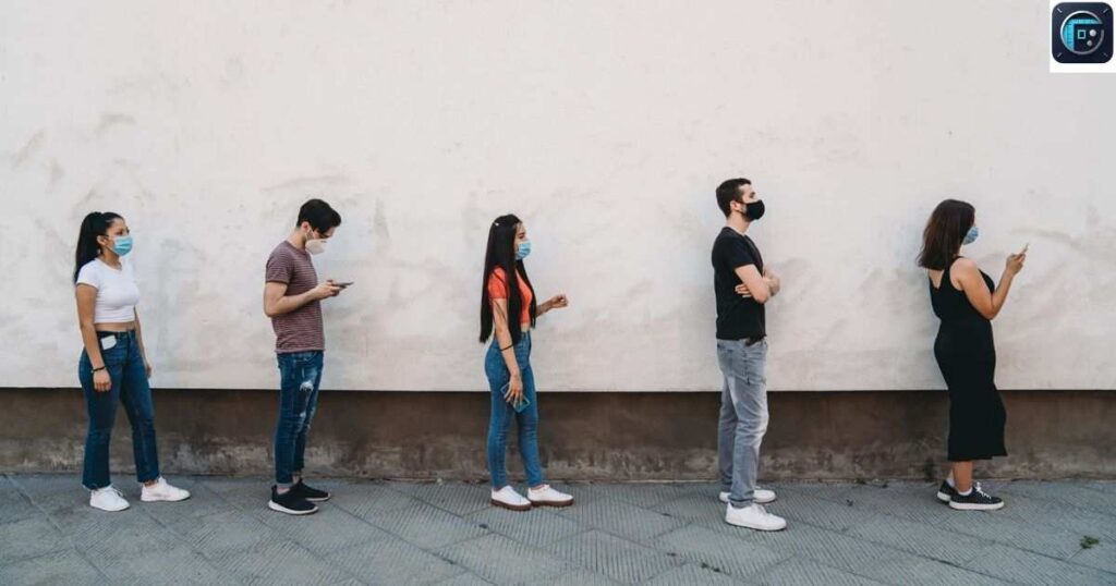 18 Adults Standing in a Line