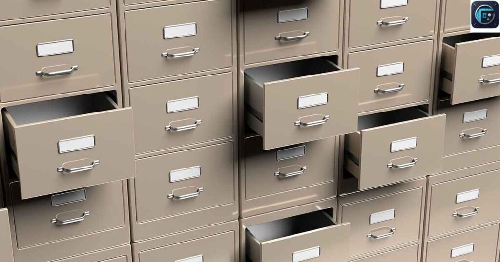 A Four-Drawer Filing Cabinet
