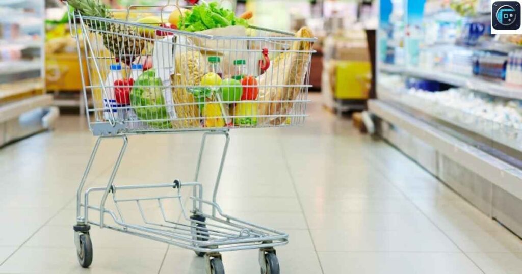 A Row of Three Shopping Carts
